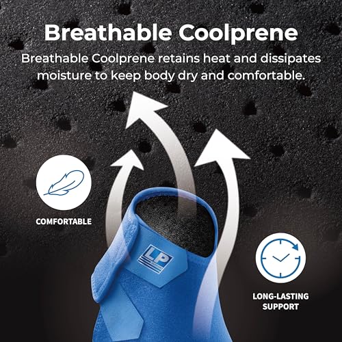 LP 768CN Adjustable Ankle Stabilizer Brace for Men & Women - color: Blue, size: M