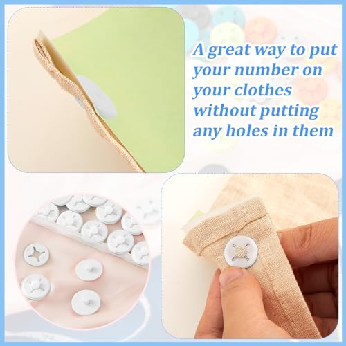 Juexica Race Bib Clips Running Number Holder - color: White