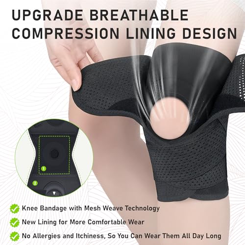 Knee Brace for Meniscus Tear: Compression Knee Support - size: Medium