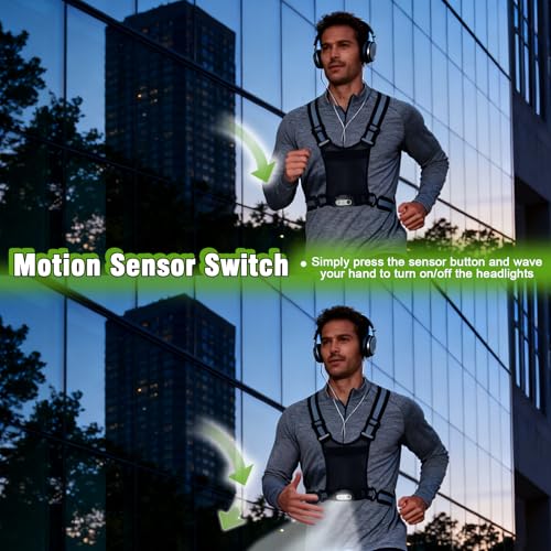 Gesture Sensing Running Light Reflective Vest with Pouch (Black) - color: black