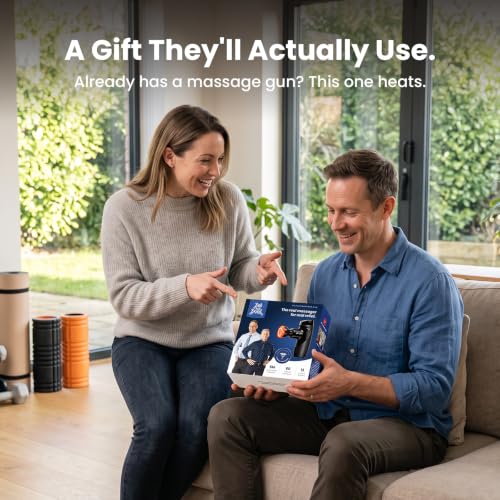 BOB AND BRAD M7 Plus Mini Massage Gun with Heat, FSA Eligible & HSA Approved Deep Tissue Percussion Massager for Back & Neck Stiffness - Portable, Quiet, Ultra-Lightweight