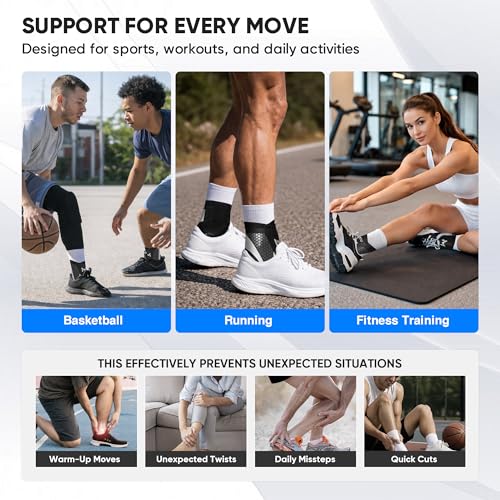 2 Pack Ankle Brace Compression Support for Men Women - color: Green