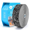 (2in X 103 Feet) OK TAPE PRO Bulk Kinesiology Tape, Original Elastic Latex Free Kinesiology Therapeutic Tape, Free Cut Printed - color: Black