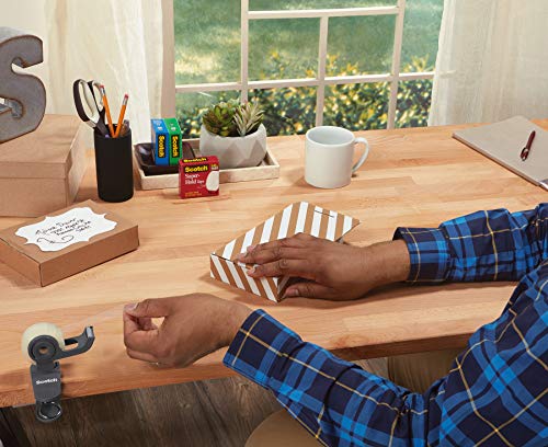 Scotch Brand Clip & Twist Tape Dispenser, Great for Gift Wrapping, Clips to Desks, Tables, Easy Charcoal Gray, 3-Pack (C19-3PK-SIOC) - size: 3-Pack