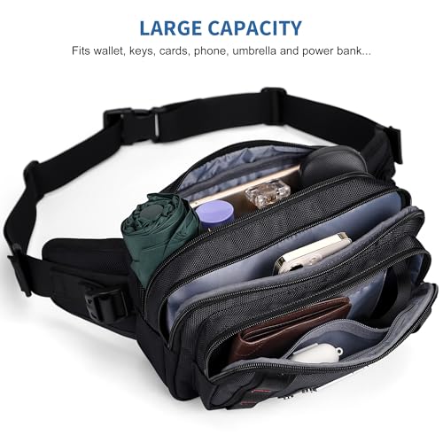 WITZMAN Fanny Pack for Men Waist Bag Casual Belt Bag