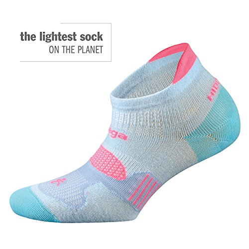 Balega Unisex Adult Hidden Dry Moisture Wicking Performance No Show Athletic Running Socks (1 Pair) - color: Pink/Aqua, size: Large
