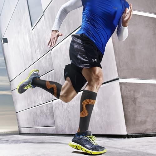 fenglaoda 8 Pairs Compression Socks for Men & Women 20-30 mmHg Knee High Nurse Pregnant Running Medical and Travel Athletic - color: 27-8 Pairs-02, size: Small-Medium