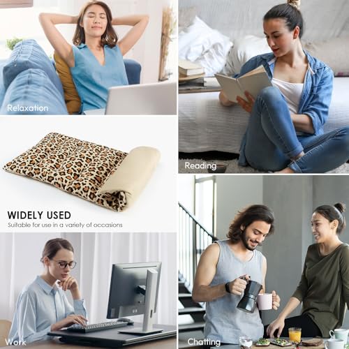 Microwave Heat Pad for Pain Relief, 8 x 16 Warm Compress Wrap - color: Heat Pad04 -Leopard Print