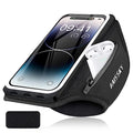 Phone Armband for Running 3D Design Cell Phone Armband with Zipper Pocket for Earbuds Car Keys, Water Resistant Sport Arm Band for iPhone 14 13 12 11 Pro Galaxy S20 S30 Fit Up to 6.9'' with Phone Case