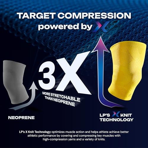 LP 176XT Target Compression Knee Sleeve for Injury Recovery, Men & Women - color: Dark Blue, size: S