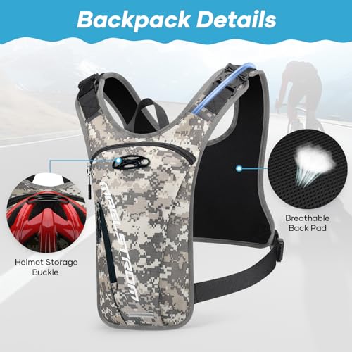 Maelstrom Hydration Running Vest with 2L Water Bladder for Men Women - color: Camo
