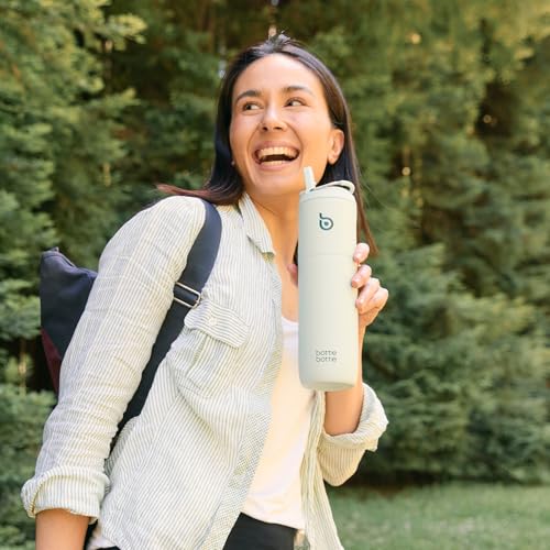 BOTTLE BOTTLE Insulated Water Bottle 24oz with Straw Lid and Handle Sports - color: Light Green