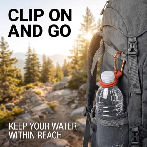 6Pcs Water Bottle Clip, Silicone Water Bottle Buckle with Clip, Portable Secure Bottle Holder Water Bottle, Hanging Rings Silicone Water Bottle Buckle Portable Hiking Camping