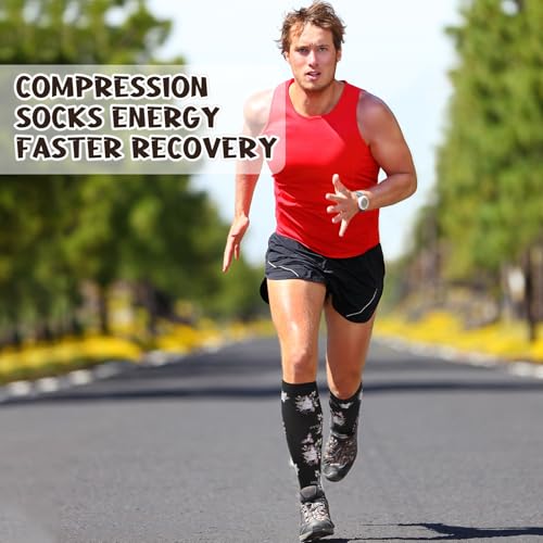 6 Pairs Compression Socks for Women Men Knee High - color: Multi, size: Small-Medium