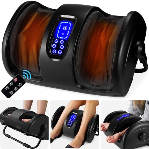 Best Choice Products Shiatsu Foot Massager with Heat for Plantar Fasciitis & Neuropathy, Kneading Foot & Calf Massager with Remote, 360° Adjustable Handle, Rolling & Compression Massage - Black - color: Black
