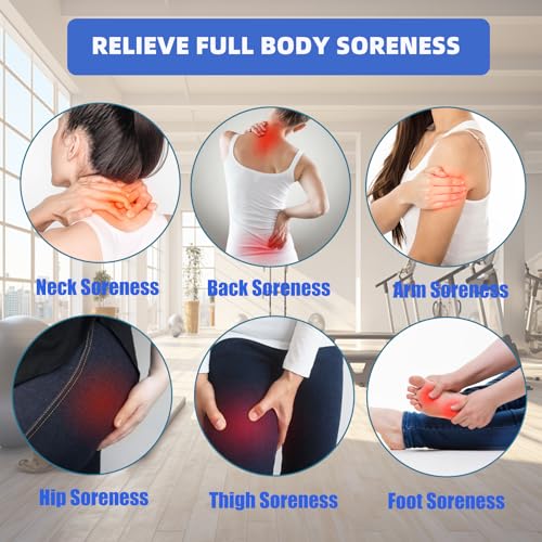 Massage Cane with 12 Massage Nodes, S-Shaped Deep Tissue Relief Tool for Muscle Knots, Neck Shoulder Back Pressure Point Stick, Myofascial Release for Full Body(Blue)