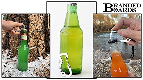 Bushcraft Key Chain Bottle Opener Carabiner Snap Clip Hooks Hiking, Backpacking, Camping, Hunting, Fishing, Biking, Skiing, Tailgate Parties - color: Bottle Opener Multitool 6-Pack