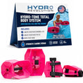 Aquastrength Hydro-Tone Total Body Pool Exercise System, Isokinetic Functional Water Weights, Bells 12" x 7.5", Fins 6.5" x 2.5", Quick Start Guide Included - color: Pink