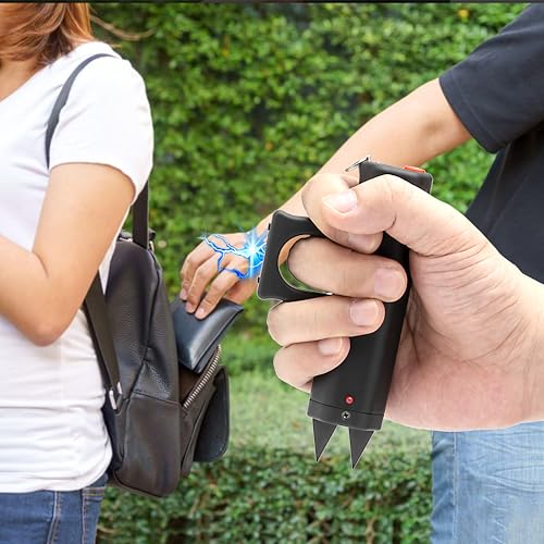 MYSKYMEST Stun Gun with Personal Security Alarm for Women