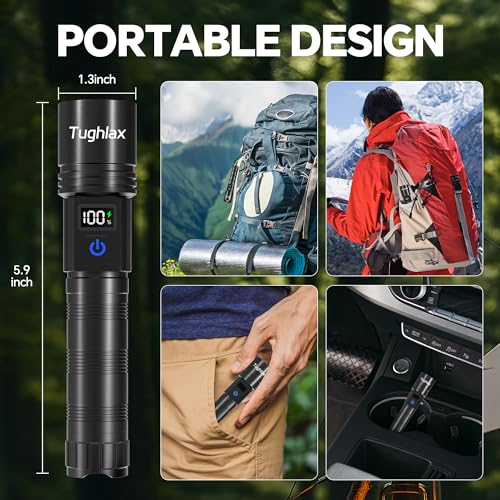 Rechargeable Flashlights Super Bright LED Flash Light 3 Pack - size: 3 Pack