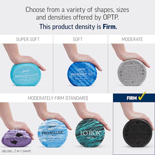 OPTP AXIS Firm Density Foam Roller – Half-Round, Black, 36" X 3" - color: Black - 36" X 3" Half-round