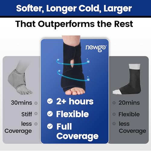 NEWGO Bundle of Foot Ice Pack and Large Foot Ice Pack Wrap
