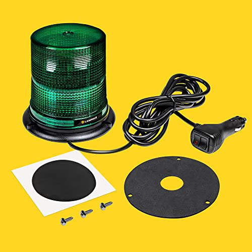 LAMPHUS Aura 7 Inch 12W Green LED Beacon Warning Strobe Light For Trucks - color: Green, size: 7"