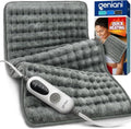 GENIANI Heating Pad, Electric Throw, Heating Pad for Back, 24x12 Inch - color: Chinchilla Gray/Gray, size: 12" x 24"