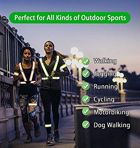 Chiwo Reflective Vest Running Gear 2Pack, High Visibility Safety Vest - color: Green Pink