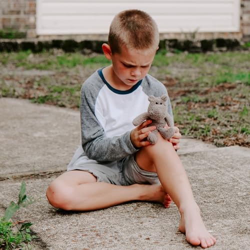 Thermal-Aid Zoo Mini — (Happy the Hippo) — Mold-Resistant, Washable Hot & Cold Pack for Kids — Heating and Cooling Pad with Natural Corn Filling — Reusable Plush Toy - size: Mini Hippo