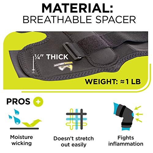 BraceAbility Obesity Hinged Knee Pain Brace - Overweight Men and Women's Wraparound Plus-Size Support for Osteoarthritis, Joint Pain, Ligament Weakness, Medial and Lateral Kneecap Instability (6XL) - size: 6X-Large
