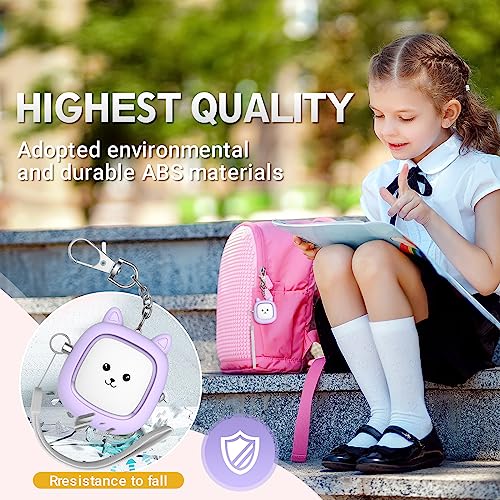 Safe Sound Personal Alarm, 130 dB Loud Siren Song Emergency Security Alarm Keychain with LED Light, Personal Sound Safety Siren for Women, Men, Children, Elderly(Purple) - color: Purple