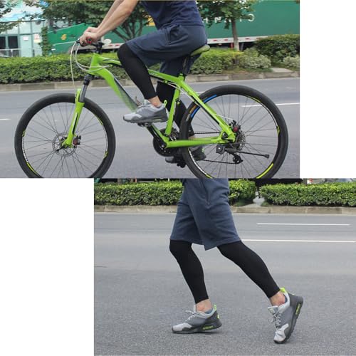 1 Pair Compression Leg Sleeves Sun Protection Leg Sleeves for Bike Cycling Hiking Running Basketball Sports, Full Length - color: Large