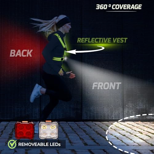 Running Light Vest - Lighted Vest for Night Walking with Rechargeable LEDs