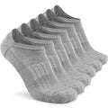 Busy Socks No Show Thin Merino Wool Blend Running Socks with Non-Slip Grips - color: 6 Pairs Grey, size: Large-X-Large