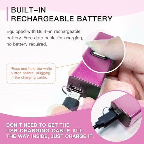 REAX Stun Gun Keychain for Women Self Defense Mini Stun Gun for Women Stun Gun USB Rechargeable with LED Flashlight Power Volt Micro
