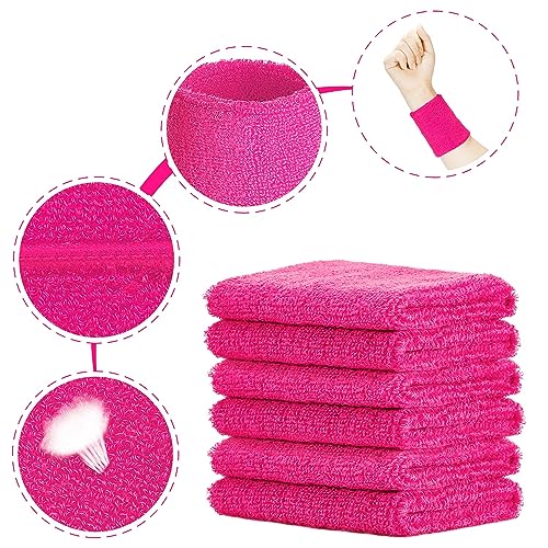 WILLBOND Wrist Sweatbands - color: Neon pink, neon green, sky blue