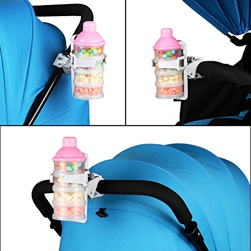 Accmor Bike Water Bottle Holders No Screws, Universal Bike Cup Holder, 360 Degree Rotatable Bike Water Bottle Cage, Water Bottle Holders for Kids Bike Adult Bike, White - color: White