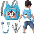 Toddler Harness Leash+ Anti Lost Wrist Link, Accmor Adorable Lion Baby Harness with Leash, Collapsible Child Anti Lost Leash Cute Kid Harness Belt Strap - Keep Kids & Babies Close While Walking - color: Baby Blue/Lion