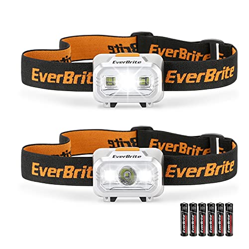 EverBrite 2 Pack LED Headlamp, 4 Lighting Modes with Pivoting Light Head