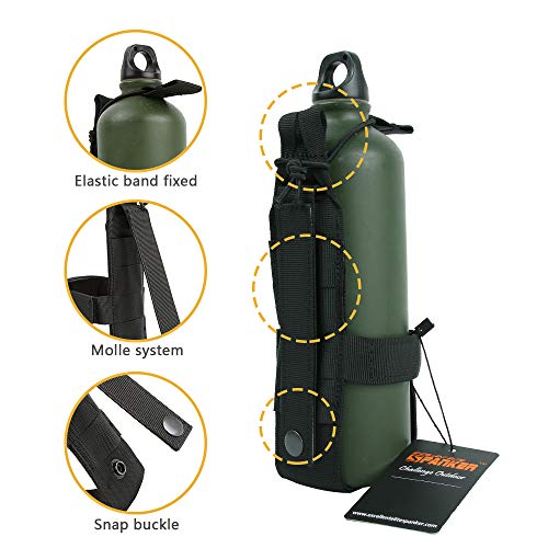 EXCELLENT ELITE SPANKER Tactical Military Portable Belt Bottle Holder Pouch - color: Black
