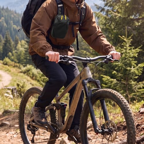 Backpack Strap Attachment Bag, Portable Phone Pocket & Water Bottle Holder Pouch for Outdoor Hiking, Travel, Cycling (Black) - color: Black