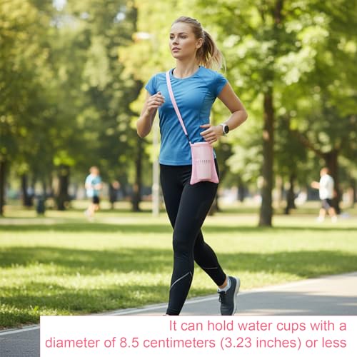 3 Pack Water Bottle Holder with Strap Bottles Mesh Water Bottle Holder with Strap Adjustable Carrier Lightweight Carrier for Hiking, Travel, Cycling, Gym, Running