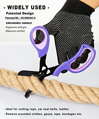 MEUUT Medical Scissors 2-Pack Trauma Shears for Nurses All Purpose Scissors - color: Purple+purple-2