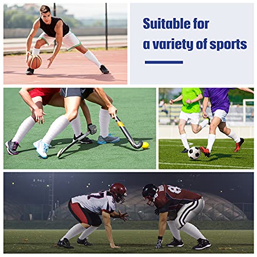 Kasyat 2 Pairs Football Leg Sleeve Scrunch Socks Men Women - color: White