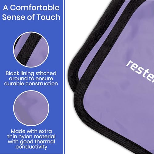 2 Pack Large Ice Packs for Injuries | 11" x 14.5" | Hot & Cold Pack | Reusable Gel Pack, Durable Construction, & Flexible When Frozen - color: Lavender, size: 11x14.5 Inch (Pack of 2)