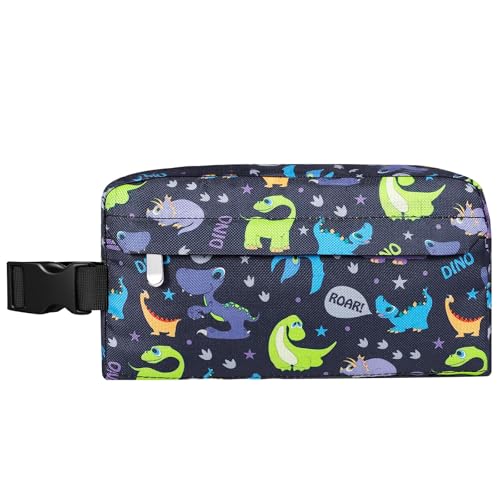 Small Lunch Bag, Freezable Snack Bag for Kids, Mini Lunch Box - color: Purple Dinosaur