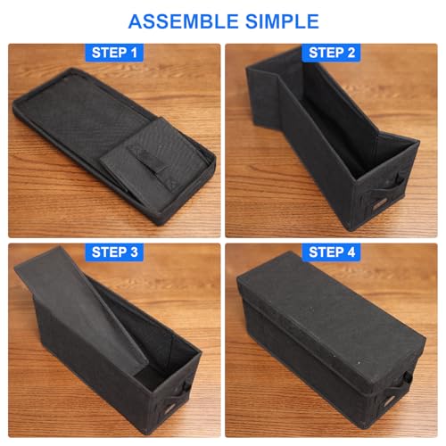CD Case Holder with Handles and Lid – CD Storage Box with External Label Slots, Easy-to-Move Organizer Case for Efficient Media Storage,2Pack-Black - size: CD-2PACK