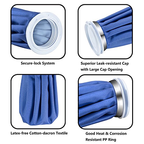 Ice Bag Packs of 3 - Reusable Hot & Cold Packs in 3 Sizes (6/9/11 inches) - size: 3 Count (Pack of 1)