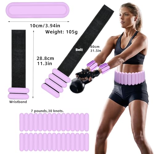 BBK Adjustable Weighted Belt For Women and Men - color: Pink, size: 7lb